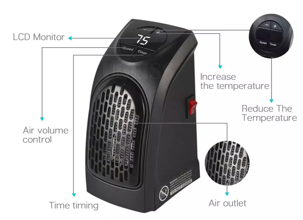 CALEFACTOR ELECTRICO PORTATIL