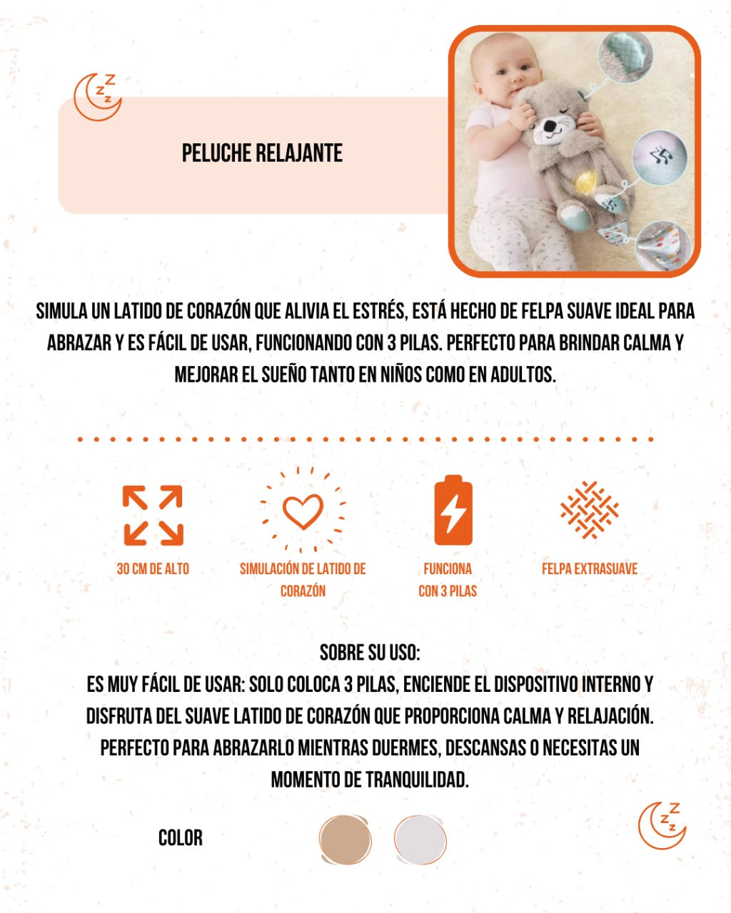 PELUCHES RELAJANTES VARIOS COLORES