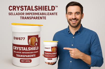 CRYSTALSHIELD - Sellador Impermeabilizante Transparente Profesional