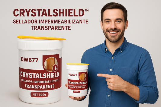 CRYSTALSHIELD - Sellador Impermeabilizante Transparente Profesional