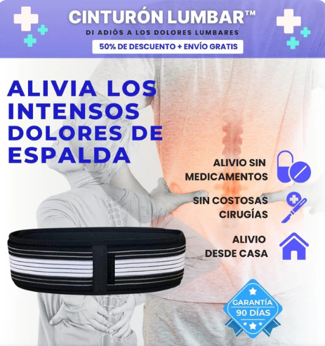 CINTURON LUMBRAR PELVICFLEX -¡Alivia dolor sin cirugías ni medicamentos!
